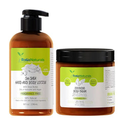 RaGaNaturals Fragrance Free Body Lotion and Body Cream, Ultra Hydrating Moisturizer for Women, Men, Babies and Kids - 8 fl oz