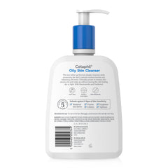 Cetaphil Oily Skin Cleanser, Face & Body Wash for Men & Women, Combination to Oily and Sensitive Skin, Unscented, 236ml