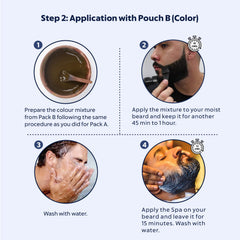 INDUS VALLEY 100% botanical Hypo Allergic Beard Color for Men (Black)