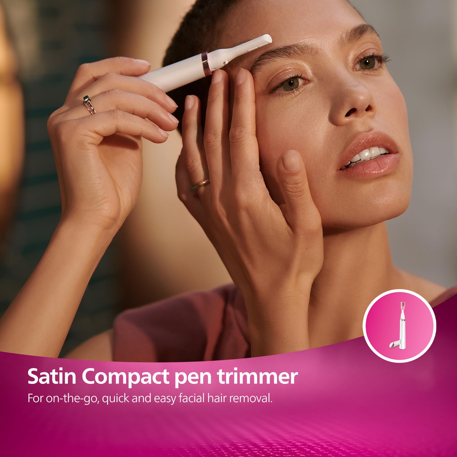 Philips Lumea IPL | Hair Removal | 7000 Series | Skintone Sensor | 2 Attachments | Body, Face | Compact Pen Trimmer | Corded Use | BRI921/60