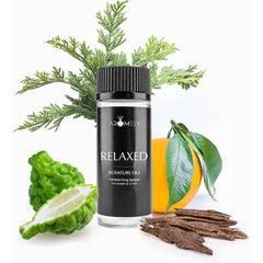 AROMELY Relaxed Essential Diffuser Oil Blend - Signature Diffuser Aroma Scent - Luxurious Fragrance with Notes of Cedar, Bergamot, Lemon, Orange and Agarwood (50ML)