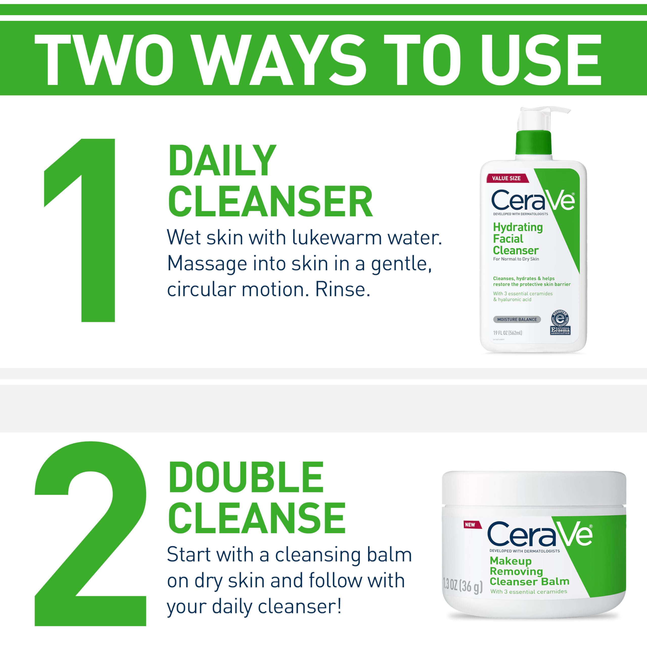 CeraVe Hydrating Facial Cleanser | Moisturizing Non-Foaming Face Wash with Hyaluronic Acid, Ceramides and Glycerin | Fragrance Free Paraben Free | 16 Fluid Ounce