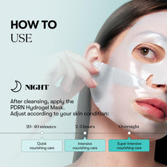 VT COSMETICS PDRN Hydrogel Mask(33gx4ea) | Intensive Nourishing, Rejuvenating Face Mask, Skin Repair & Elasticity Boost, Overnight Melting Mask, Improves Radiant, Korean Facial Mask