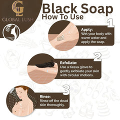 African Black Soap - Body Wash with Scrub, Brightening Exfoliating Formula, Premium Quality, 33Oz, 1000ml