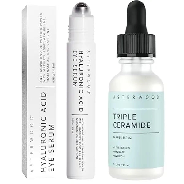 Asterwood Hyaluronic Acid Eye Serum + Triple Ceramide Serum 1 oz