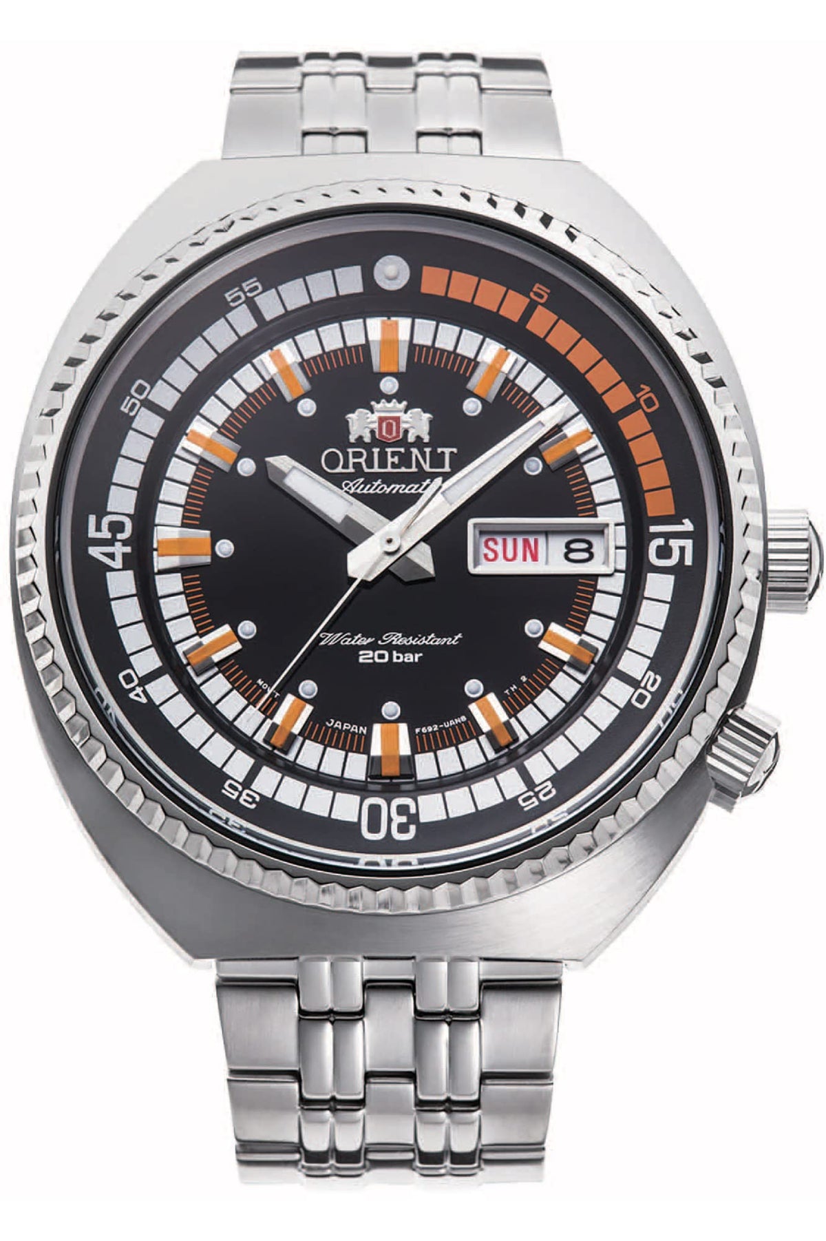 Orient RA-AA0E05B19B Neo Sport Analog Automatic Watch for Men, 43.5 mm Case Size, Silver/Black