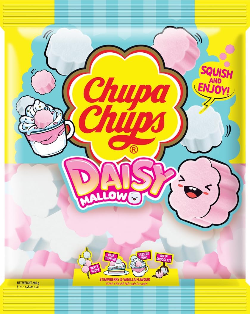 Chupa Chups Marshmallow Strawberry & Vanilla Flavor - 140g