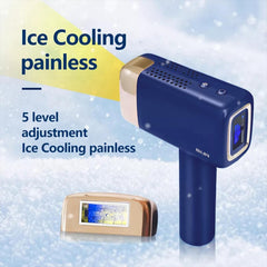 MLAY T14 Hair Removal Device With Ice Cooling Function,500000 Flashes,Permanent Hair Removal For Women And Men, 5 Energy Levels,Painless Epilator For Whole Body (HR+AC+SR lamp)