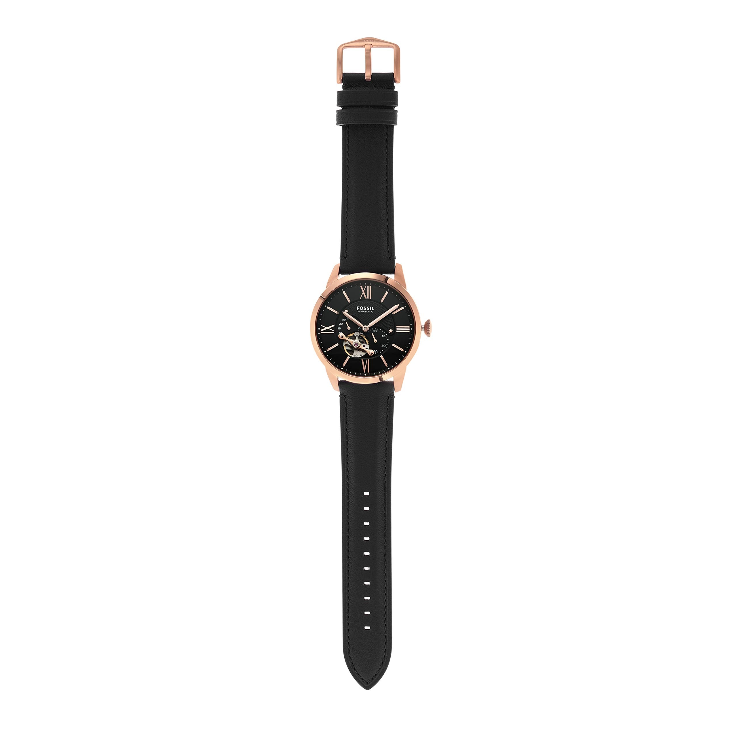 Fossil Men's Townsman Stainless Steel Mechanical Automatic Watch - Rose Gold, Black