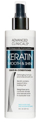 Advanced Clinicals Smooth & Shine Keratin Hair Conditioner Spray, 237 ml