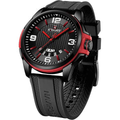 NAVIFORCE Waterproof Watch for Men Women, Analog Auto Date Military Sports Unisex Wristwatch,Silicone Strap