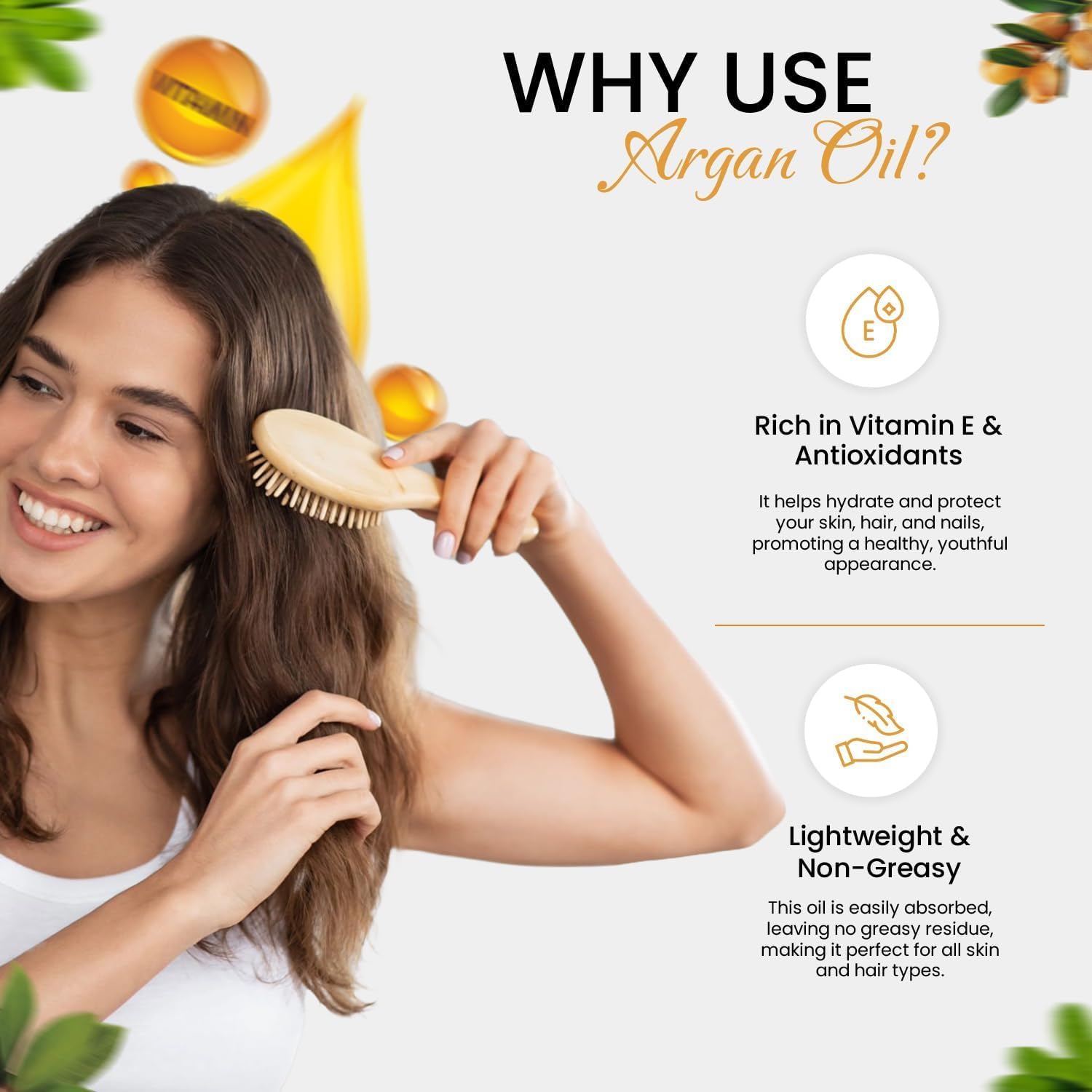 SANOOR Moroccan Mirage Argan Oil Elixir | 100% Pure & Cold-Pressed (2.02oz/60ml) | Nutrient-Rich Hair Butter for Softness & Shine | Hydrating & Restorative | FDA Approved