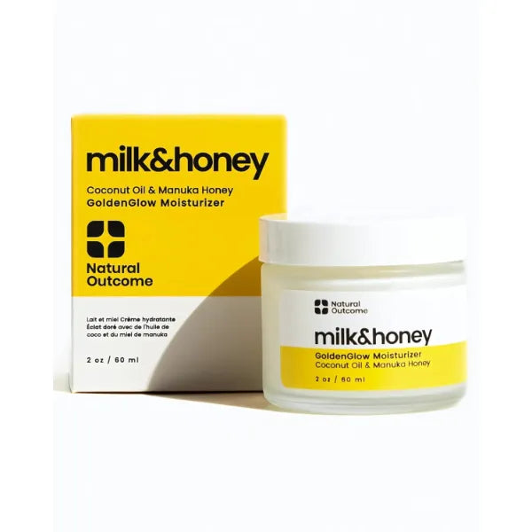 Natural Outcome Milk & Honey Cream Moisturizer – Coconut Oil & Manuka Hydrating Lotion, Vegan and Organic Body Cream, Face and Hand Cream, Cruelty-Free Honey Body Lotion