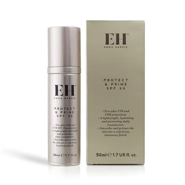 Emma Hardie Protect & Prime SPF 30 Moisturizer, Sunscreen, and Face Primer with SPF 30 and Vitamin E, Daily Facial Moisturizer with SPF