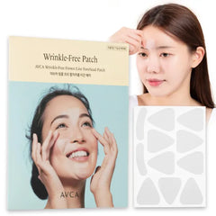 AVCA Wrinkle Patches (55 Pack) - Korean Anti-Wrinkle Forehead, Frown & Smile Line Patches | Non-Invasive Face Smoothers