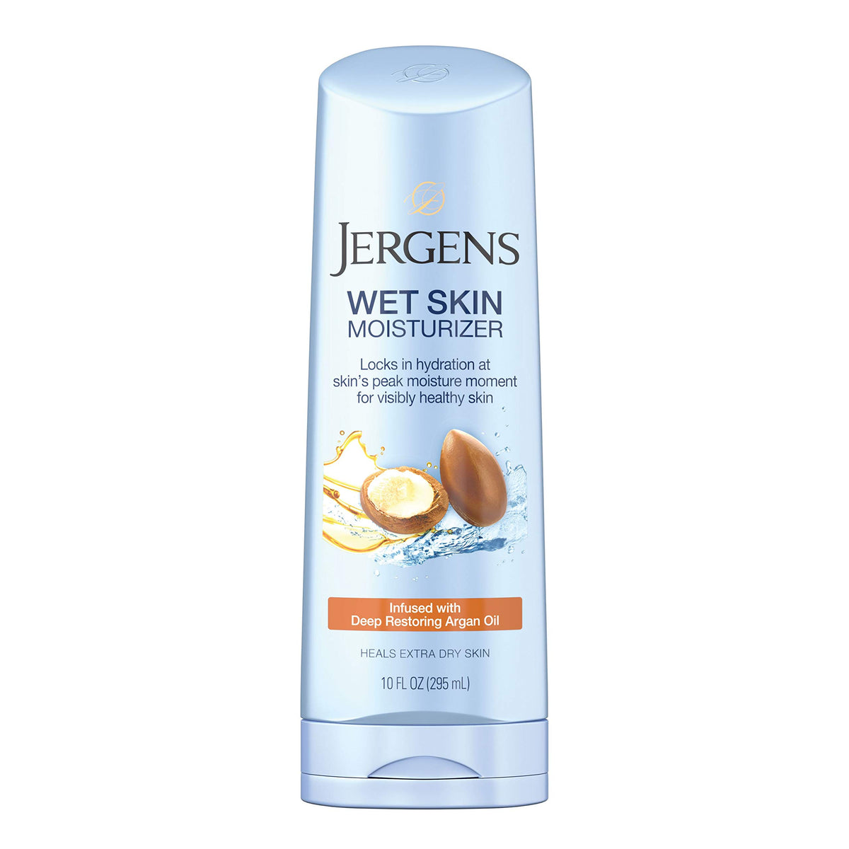 Jergens Wet Skin Moisturizer Argan Oil, 10 Ounce