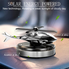 Car Aromatherapy Ornament Helicopter Solar Aromatherapy Diffuser, Rotary Airplane Car Perfume Ornament Air Freshener, Lasting Light Fragrance Interior Decoration Accessories Car Home Diffuser