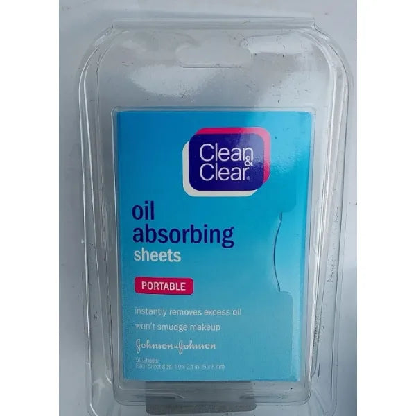 Clean & Clear Oil Absorbing Sheets, 50 Count Sheets Pack of 4