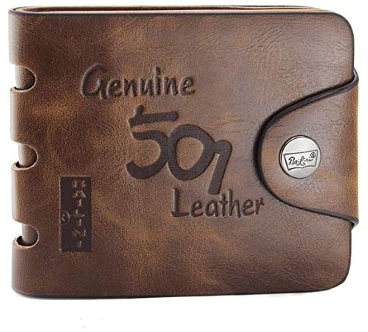 Bailini Brown Leather For Men - Bifold Wallets