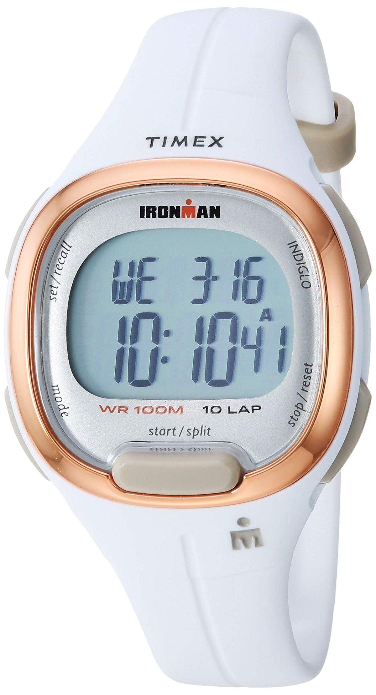 Timex Women's Ironman Transit 33mm Resin Strap Watch - White/Rose Gold-Tone
