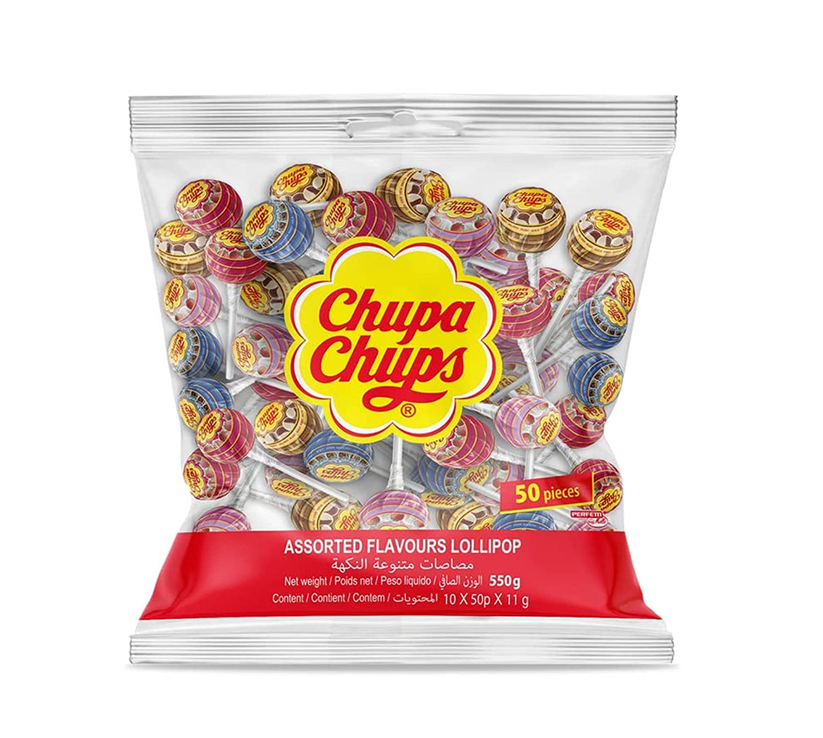 Chupa chups Fruit Lollipops Candy - 50 pieces bag