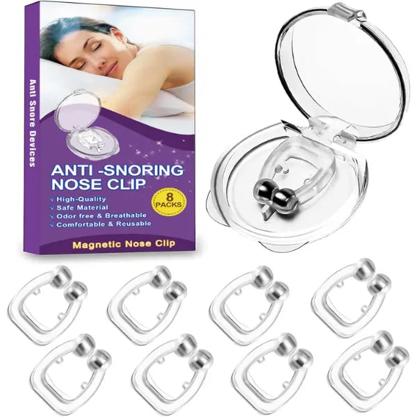 CHUKKIMA Anti Snoring Nose Clips (8 Pack) – Adjustable Silicone Snoring Solution for Men & Women, Comfortable & Effective Snore Relief