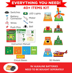 Doctor Jupiter Toy Electricity Kit for Boys & Girls Ages 7-8-9-10-11-12-13-14 | Birthday Gifts for 7+ Year Old Kids | Learning & Education toys
