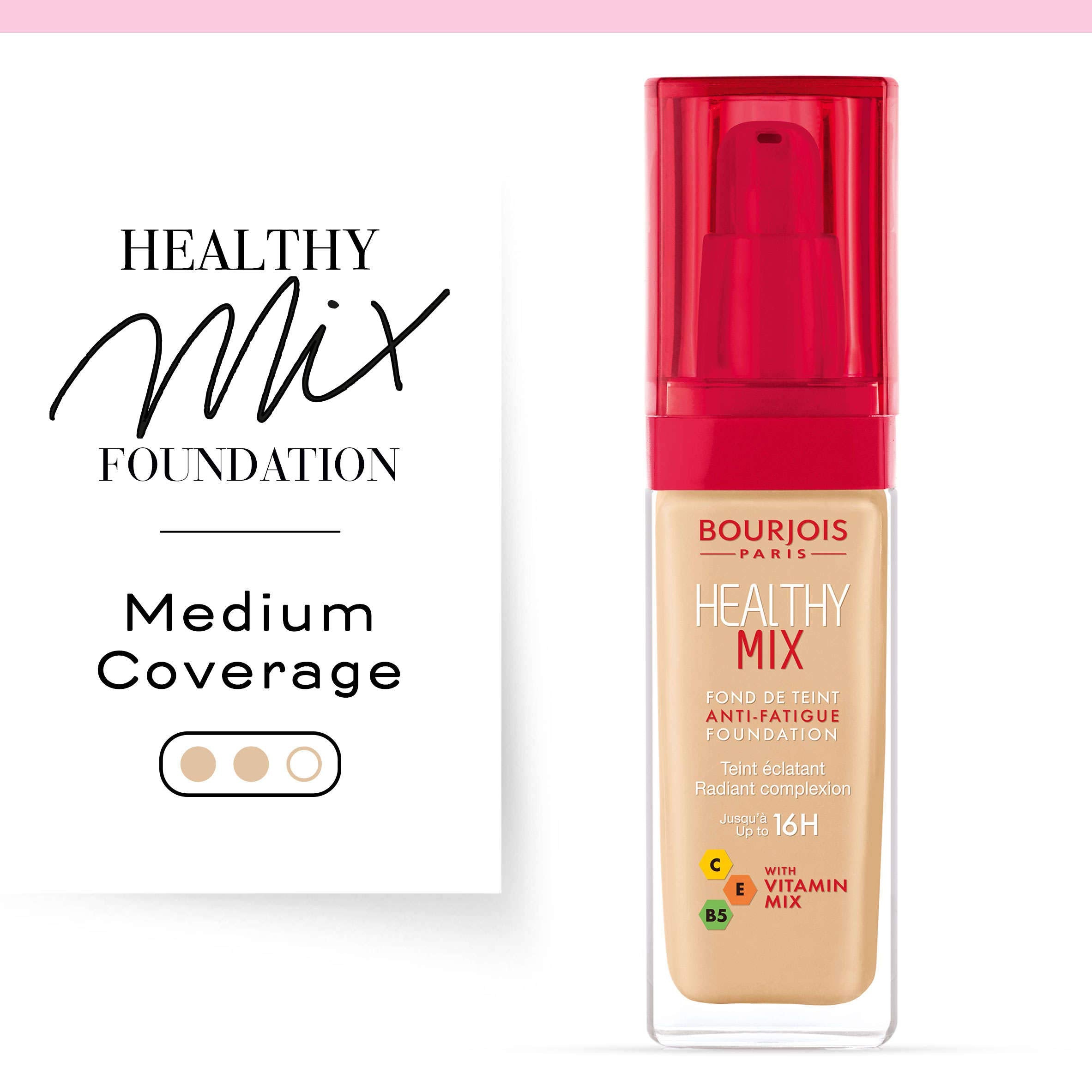 Bourjois Healthy Mix Anti Fatigue Foundation 30ml Sealed - 52 Vanilla