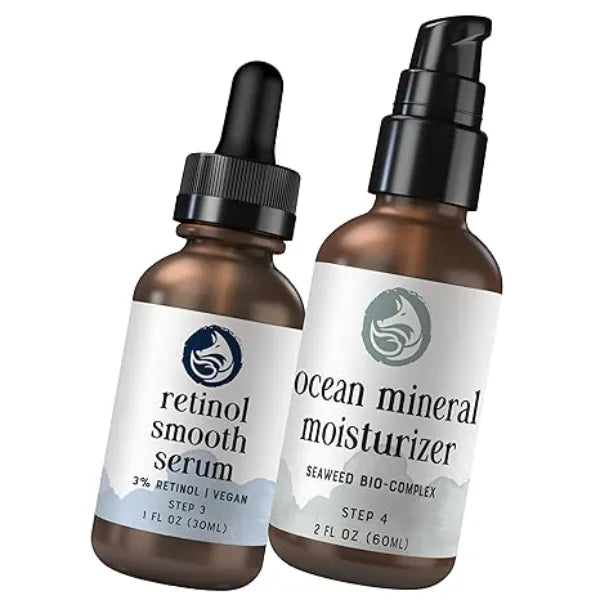 Foxbrim Naturals Renewal Duo Retinol Face Serum & Ocean Mineral Moisturizer