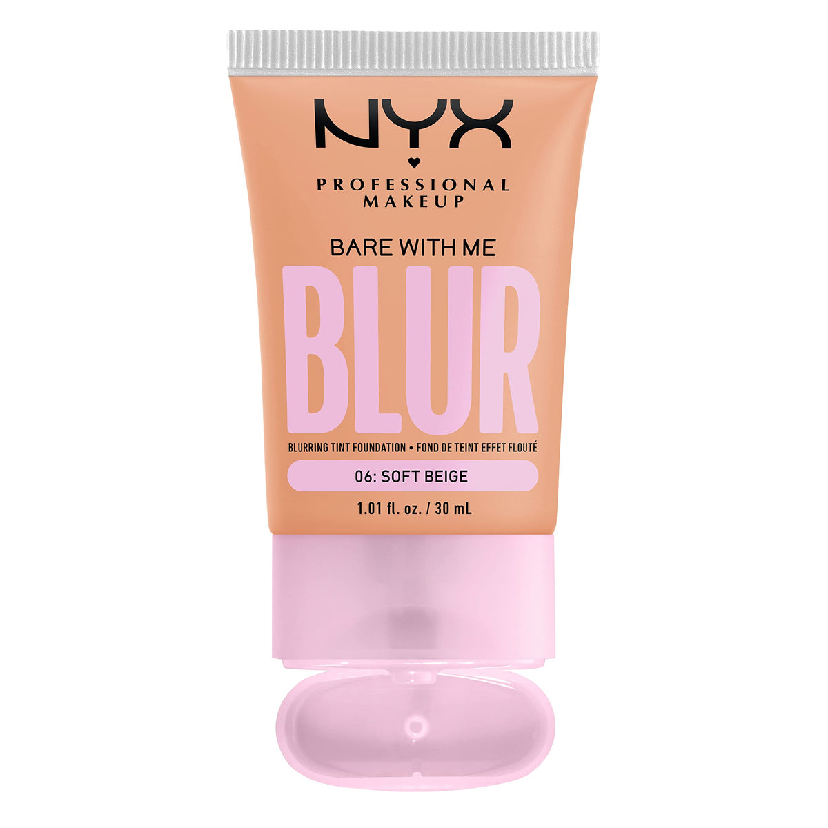 NYX PROFESSIONAL MAKEUP Bare With Me Blur Tint Matte Foundation - Soft Beige (Vegan, Lightweight and Fade & Transfer-Resistant)