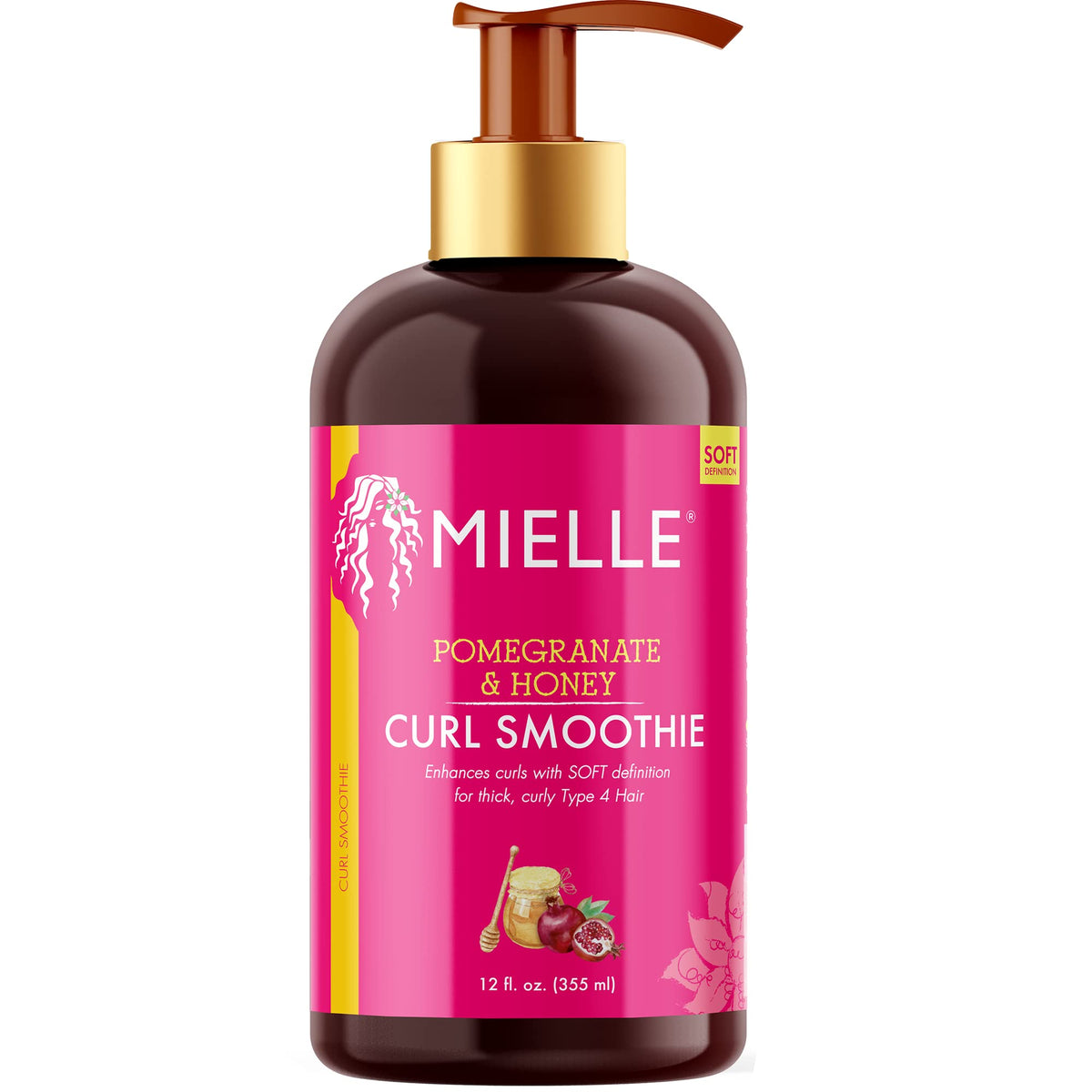 Mielle Organics Pomegranate & Honey Curl Smoothie, 12 Ounce (355 ml) (Pack of 1)