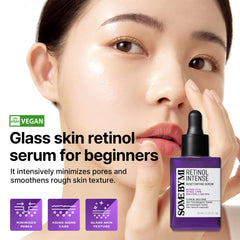 Some By Mi Retinol Intense Reactivating Face Serum | Mild 0.1% Retinol Serum For Anti-Aging And Glass Skin | Improvement Of Post Acne Marks, Skin Texture & Elasticity | 1.01Oz, 30Ml