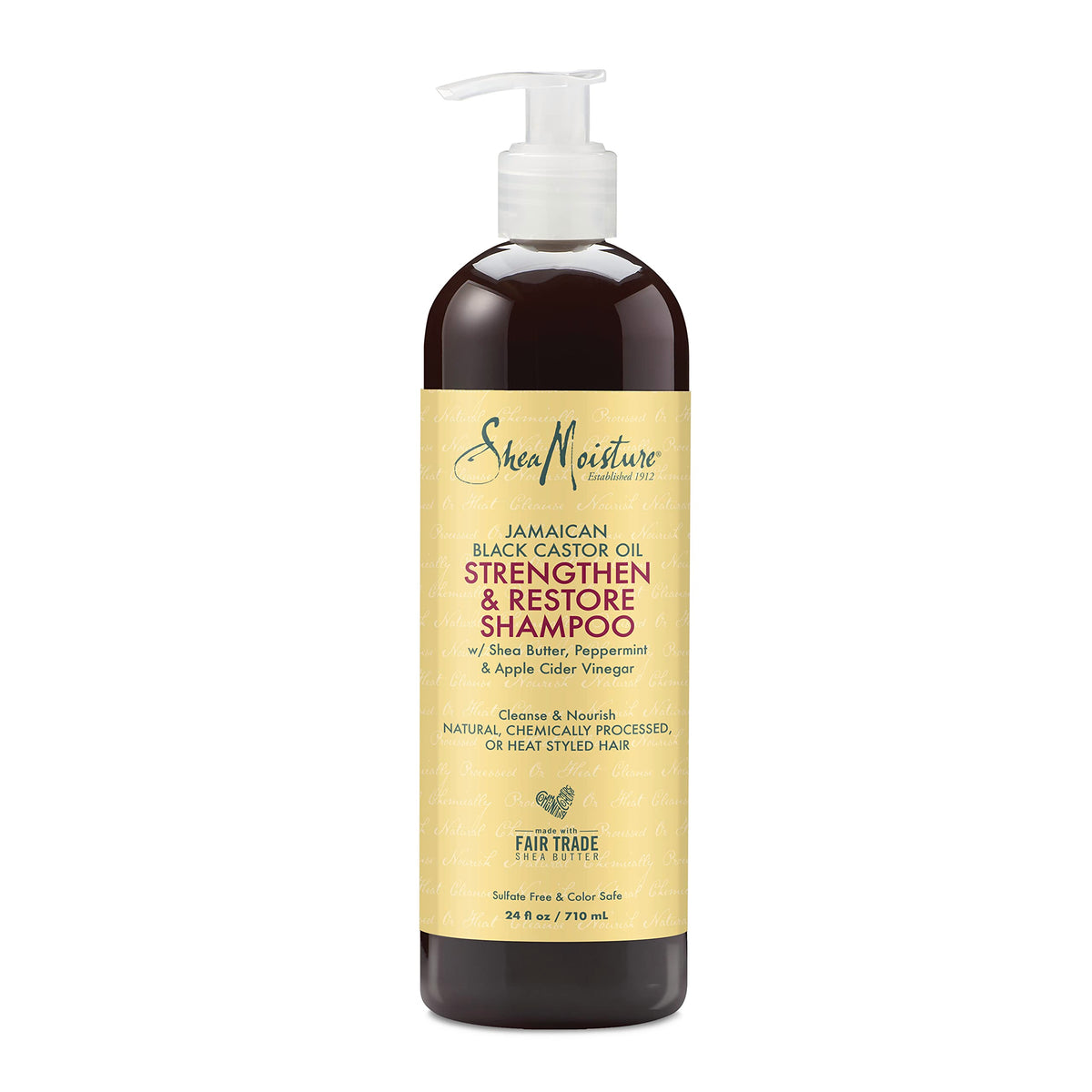 Shea Moisture Strengthen & Restore Shampoo for Damaged Hair Strengthens & Grows Cleanses & Nourishes 24 oz