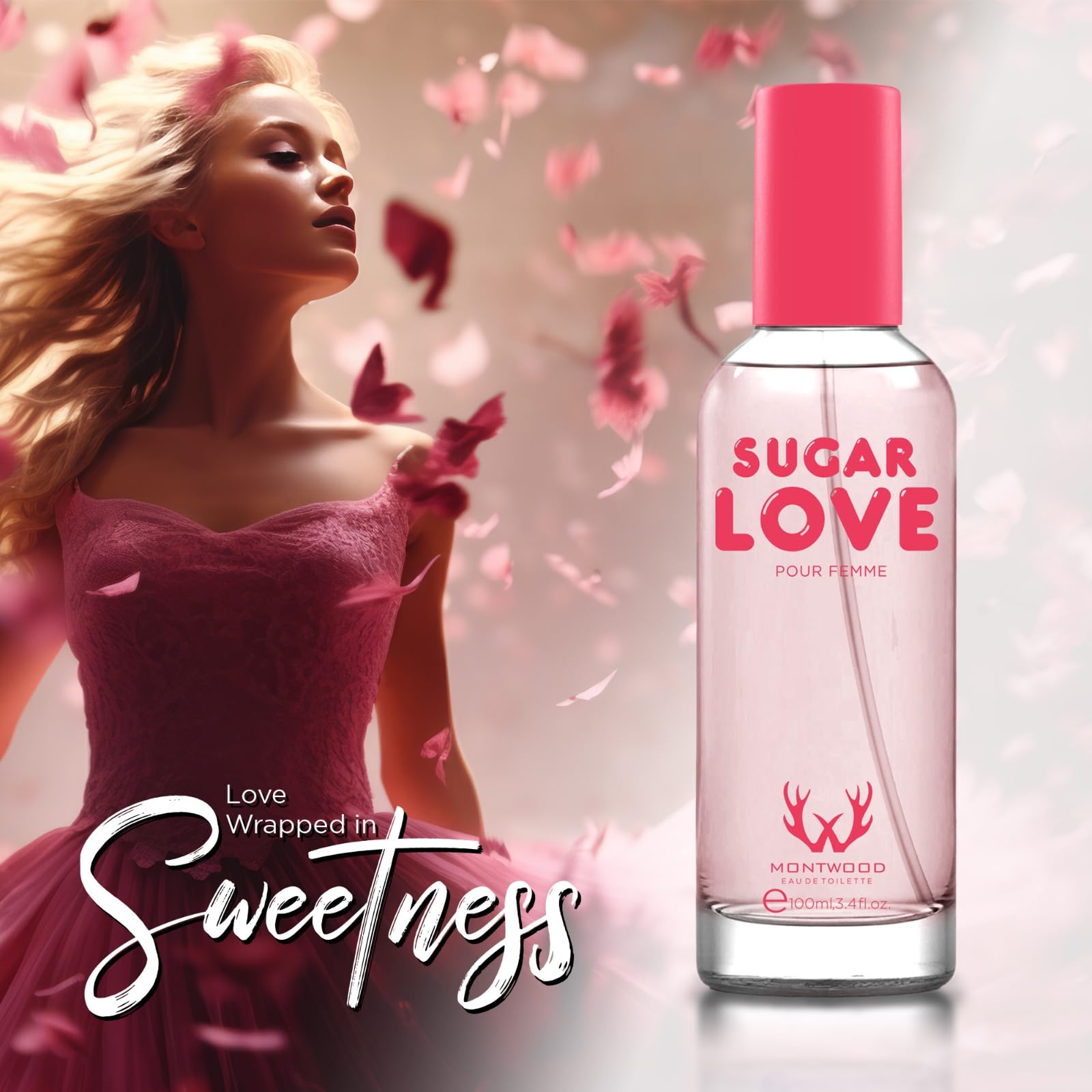 Montwood Sugar Love Pour Femme: Eau de Toilette Pour Femme | Perfume for Women 100ml