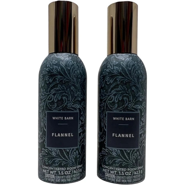Bath & Body Works Flannel Concentrated Room Spray 2 Pack - 1.5 oz / 42.5 g grey