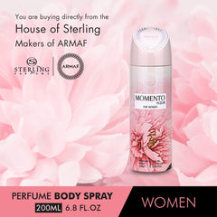 Armaf Memento Fleur Woman Deodorant for women 200ML - Perfume - body spray for women's - Fresh All Day - Deo for her