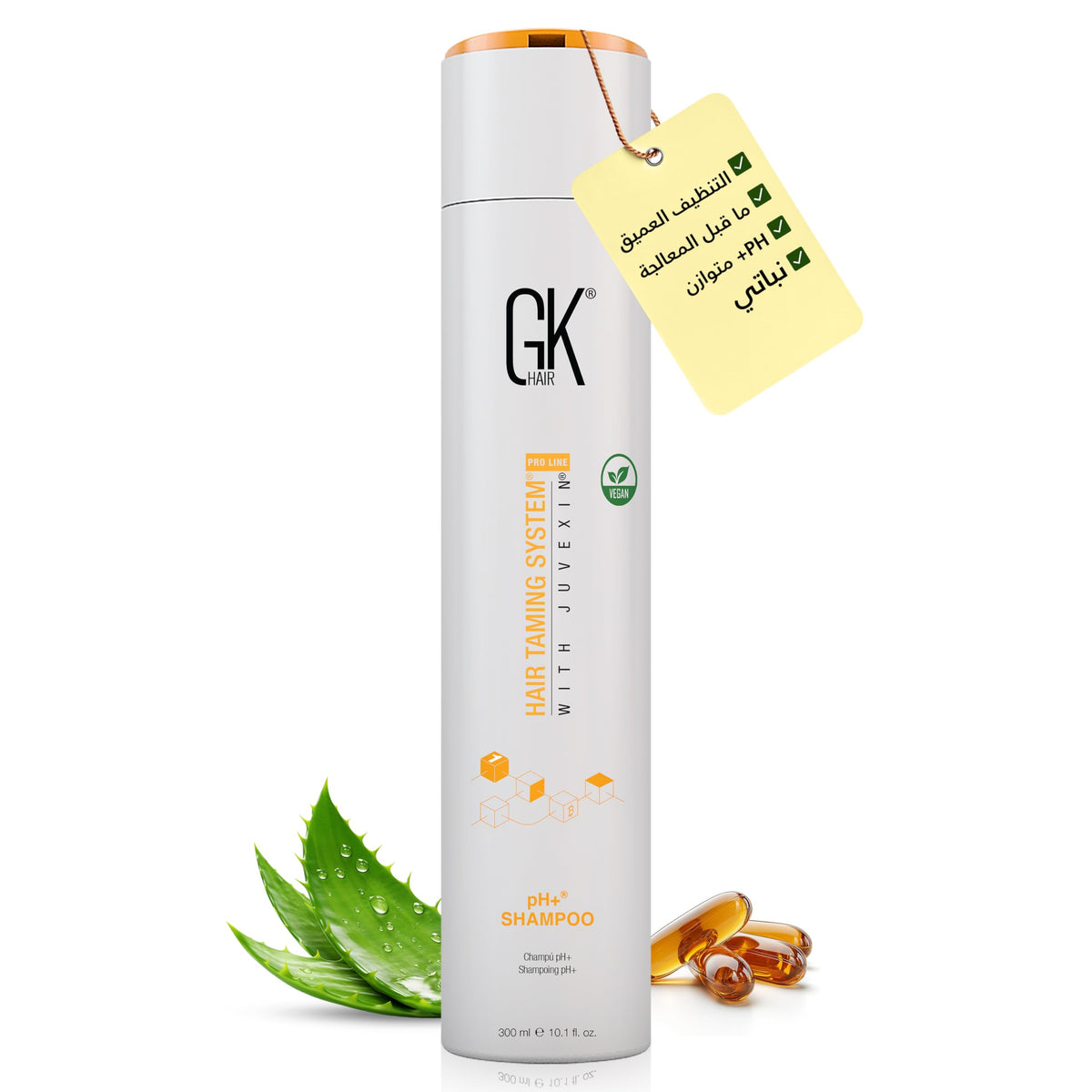 GK HAIR Global Keratin pH+ Pre-Treatment Clarifying Shampoo (10.1 Fl Oz/300ml) For Preps Hair Deep Cleansing,Removes Impurities -With Aloe Vera, Vitamins & Natural Oils All Hair Types Men and Women