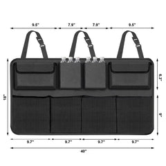 Snuopfy Wellkool Car Trunk Organizer, Backseat Hanging Organizer with 8 Large Storage Bag -Trunk Organizer for SUV,Truck,Van -Your Space Saving Expert