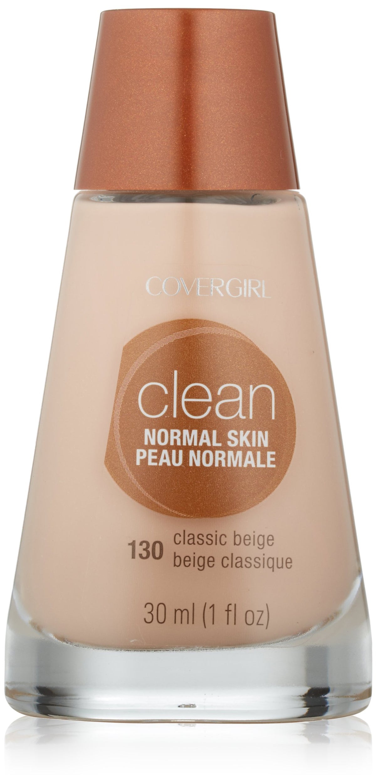 CoverGirl Clean Liquid Makeup, Classic Beige (N) 130, 1.0-Ounce Bottles (Pack of 2)