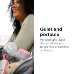 Tommee Tippee Made for Me Single Electric Breast Pump, Strong Suction, Soft Feel, USB Rechargeable, Quiet, Portable, Express Modes, Baby Bottle Included