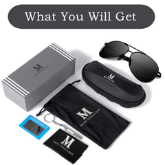Aviator Sunglasses for Men Polarized Women-mxnx UV Protection Lightweight Driving Fishing Sports Mens Sunglasses MX208