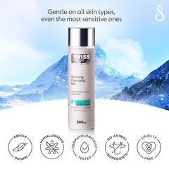 Swiss Image Soothing Cleansing Milk, Non Greasy, Gentle Facial Cleanser 2 X 200ml | Makeup Remover, Soothes, Brightens & Deep cleanses| Enriched with Alpine Glacier For Combination to Oily Skin