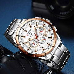 CURREN 8363 Fashion Men Watches With Stainless Steel Top Brand Luxury SportQuartz Men Watch