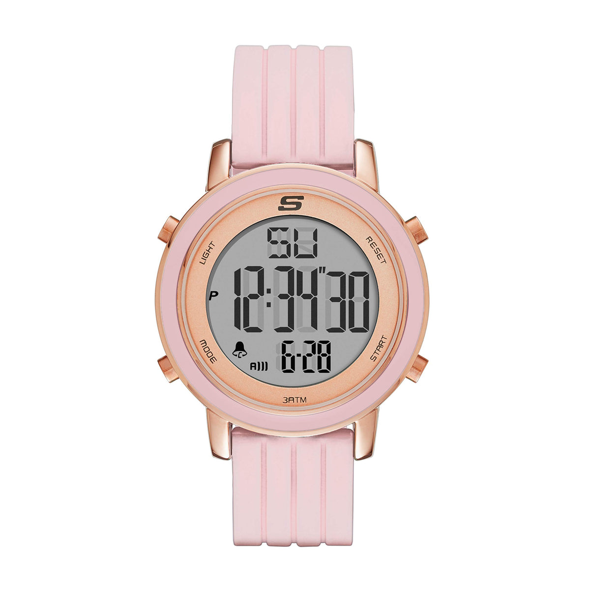 Skechers Women's Westport Quartz Metal and Silicone Sports Digital Watch - Rose Gold, Pink