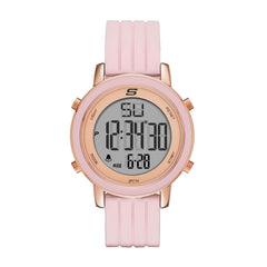 Skechers Women's Westport Quartz Metal and Silicone Sports Digital Watch - Rose Gold, Pink