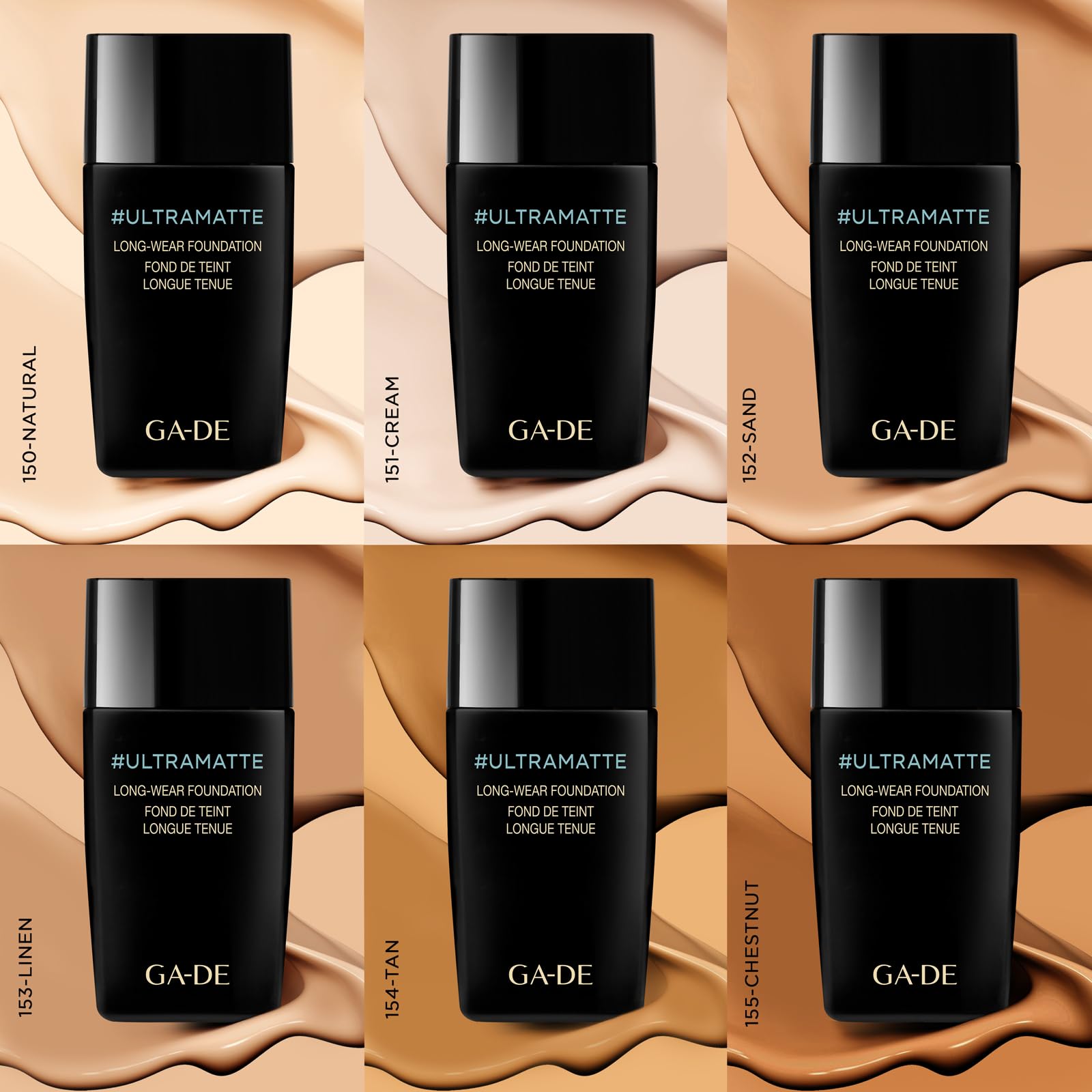 GA-DE Ultramate Long-Wear Foundation, 151 - Sweat-Resistant and No-Transfer Cream Foundation - Face Makeup for Flawless Ultra-Matte Finish - 1 oz