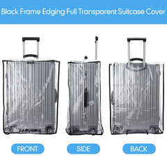 Jexine 4 Pcs Clear PVC Suitcase Protectors 4 Sizes Transparent Travel Luggage Protector Thicken Luggage Cover 18/20/ 24/28 Inches Suitcase Covers