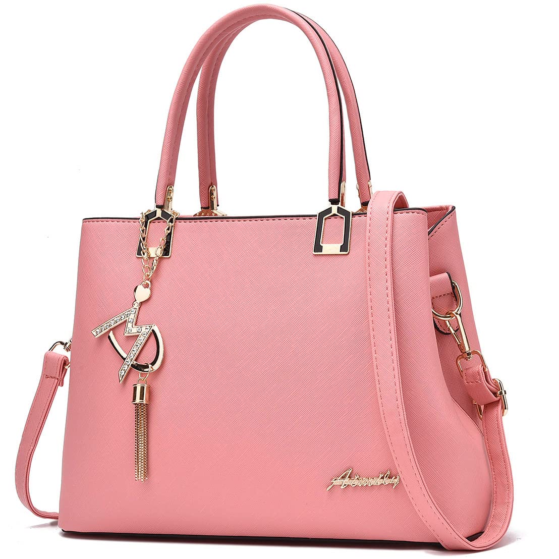 Womens Purses and Handbags Shoulder Bags Ladies Designer Top Handle Satchel Tote Bag - Pink