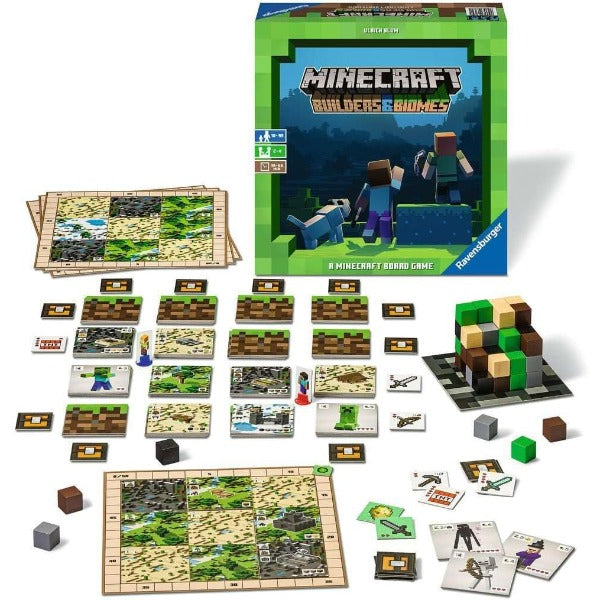 Ravensburger Minecraft: Builders & Biomes - Engaging Strategy Board Game | Ideal for 2-4 Players | Perfect for Ages 10 & Up | Authentic Minecraft Experience | Great Gift for Minecraft Enthusiasts