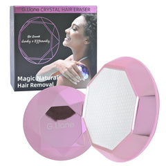 G.Liane Crystal Hair Eraser,Painless Crystal Hair Remover Diamond,Exfoliation Hair Removal Device without Waxing,Natural Lady Hair Trimmer and Shaver for Women and Men(Rose Pink)